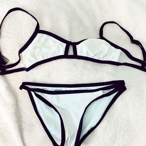 Black and white bikini size small from